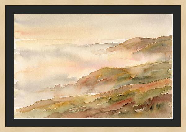 Fog Bank Rolling Over Coastal Hills