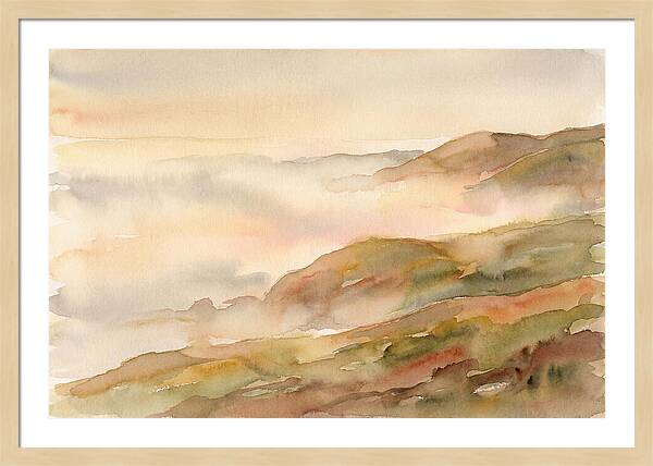Fog Bank Rolling Over Coastal Hills