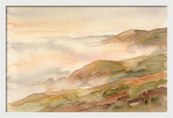 Fog Bank Rolling Over Coastal Hills
