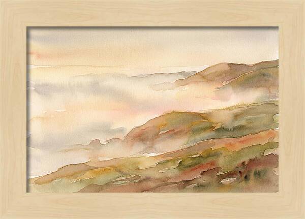 Fog Bank Rolling Over Coastal Hills
