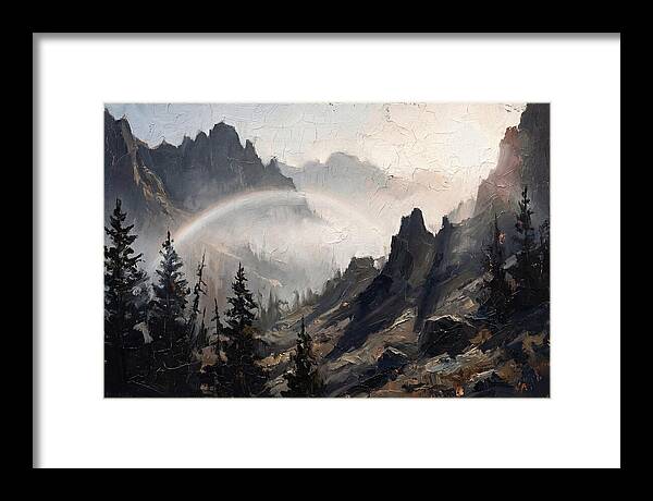 Fog Bow Over Majestic Mountains