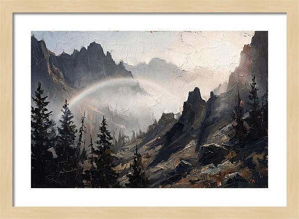 Fog Bow Over Majestic Mountains