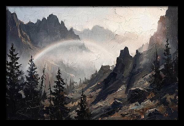 Fog Bow Over Majestic Mountains