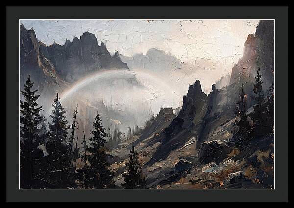 Fog Bow Over Majestic Mountains