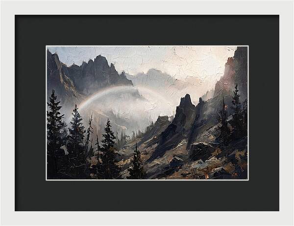 Fog Bow Over Majestic Mountains