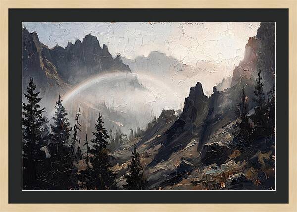 Fog Bow Over Majestic Mountains