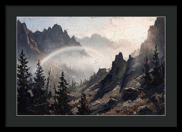 Fog Bow Over Majestic Mountains