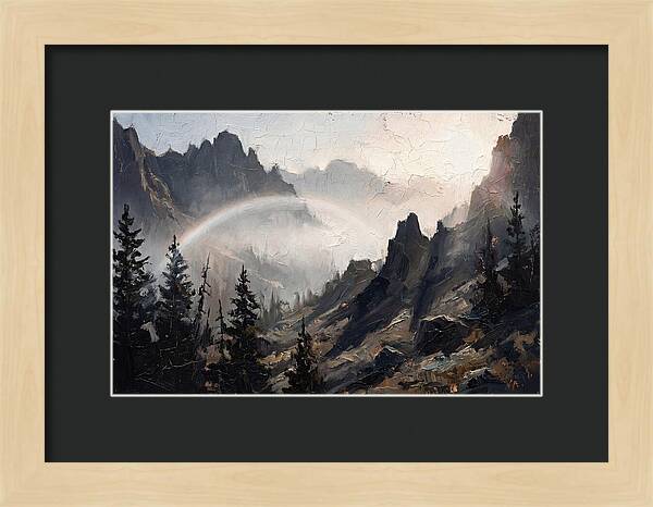 Fog Bow Over Majestic Mountains