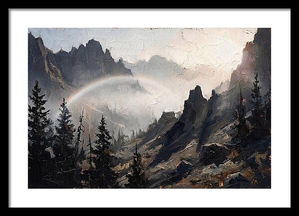 Fog Bow Over Majestic Mountains