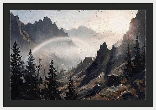 Fog Bow Over Majestic Mountains