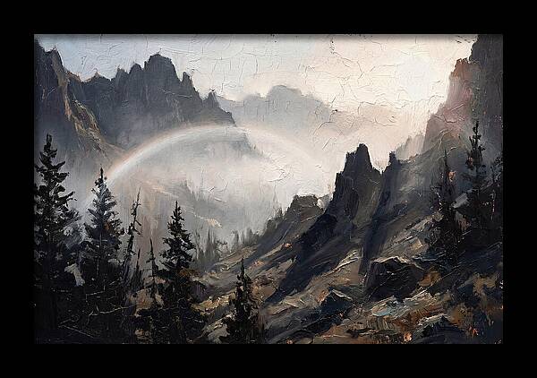 Fog Bow Over Majestic Mountains