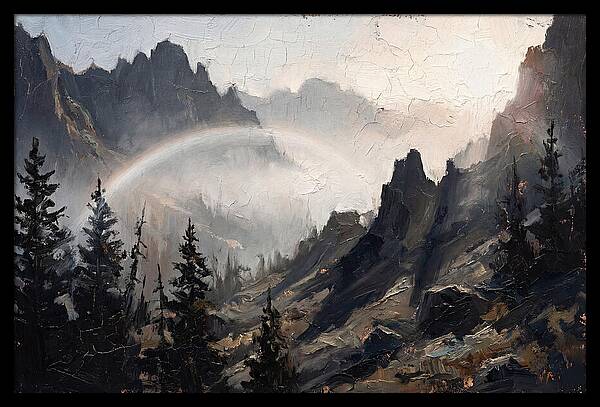 Fog Bow Over Majestic Mountains