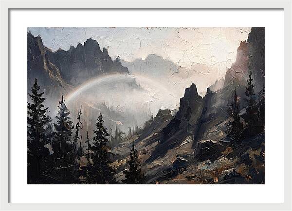 Fog Bow Over Majestic Mountains