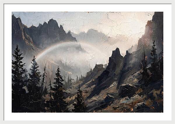 Fog Bow Over Majestic Mountains