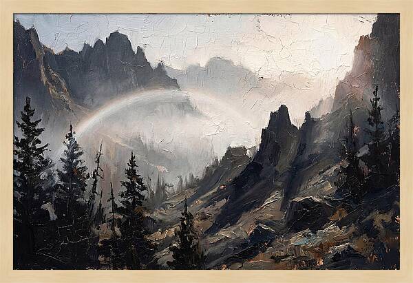 Fog Bow Over Majestic Mountains