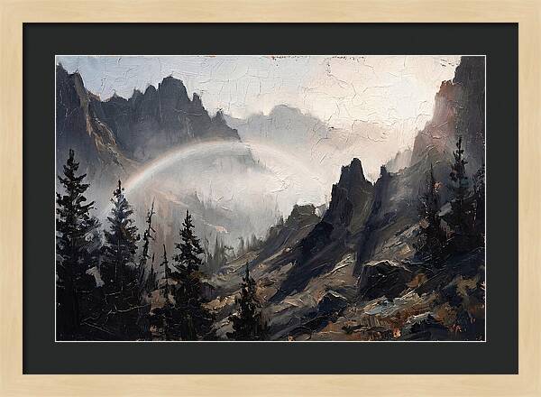 Fog Bow Over Majestic Mountains
