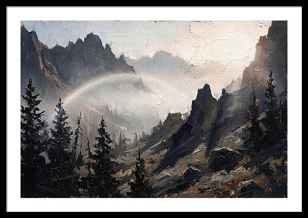 Fog Bow Over Majestic Mountains