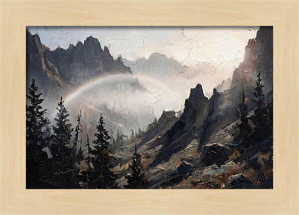 Fog Bow Over Majestic Mountains