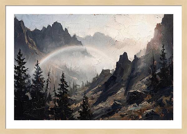 Fog Bow Over Majestic Mountains