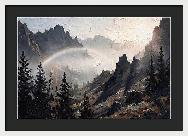 Fog Bow Over Majestic Mountains