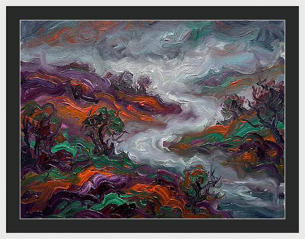 Foggy Landscape In Expressionist Style