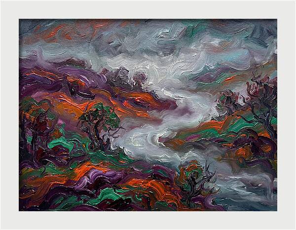 Foggy Landscape In Expressionist Style