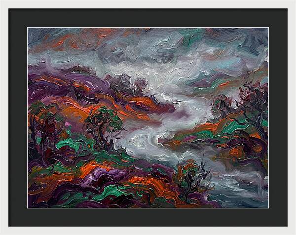 Foggy Landscape In Expressionist Style