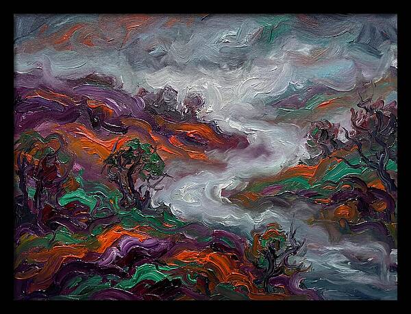 Foggy Landscape In Expressionist Style
