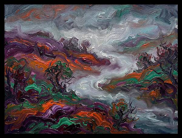 Foggy Landscape In Expressionist Style