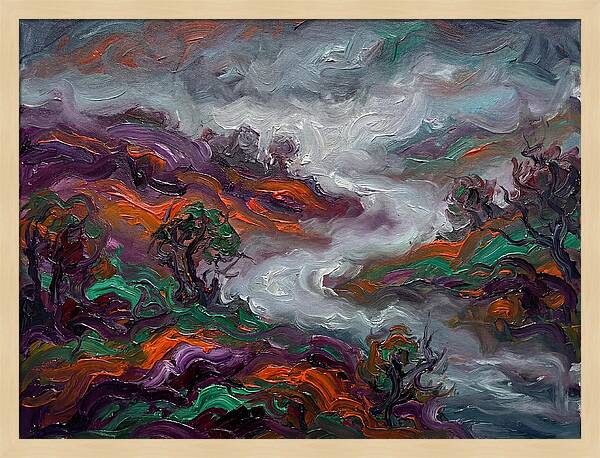 Foggy Landscape In Expressionist Style