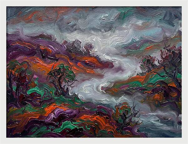 Foggy Landscape In Expressionist Style