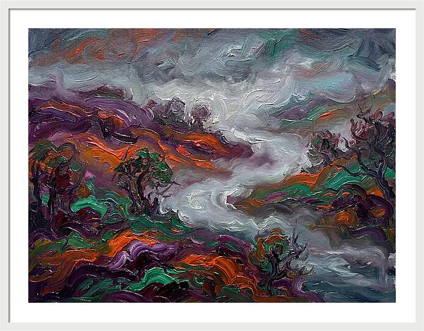 Foggy Landscape In Expressionist Style