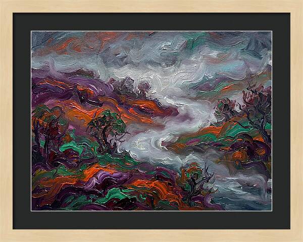 Foggy Landscape In Expressionist Style