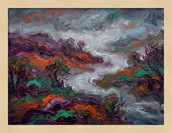 Foggy Landscape In Expressionist Style