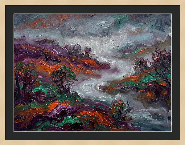 Foggy Landscape In Expressionist Style