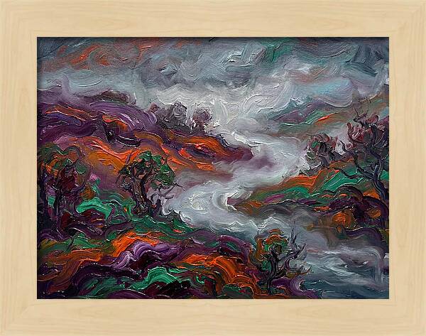 Foggy Landscape In Expressionist Style