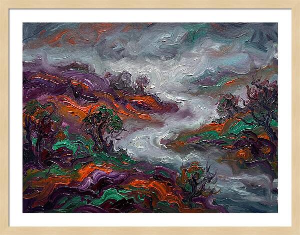 Foggy Landscape In Expressionist Style