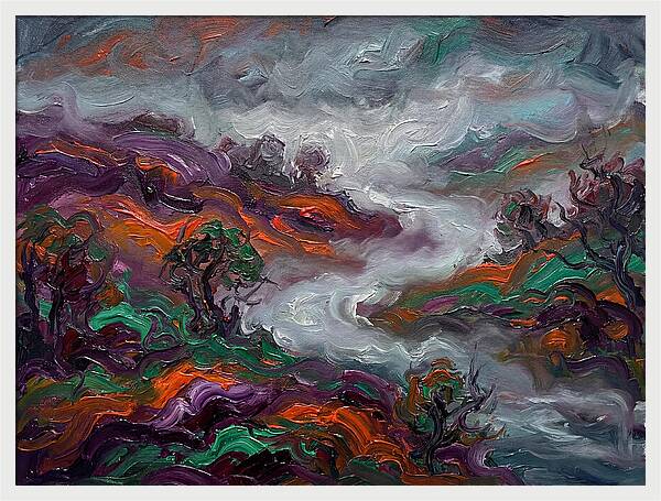 Foggy Landscape In Expressionist Style