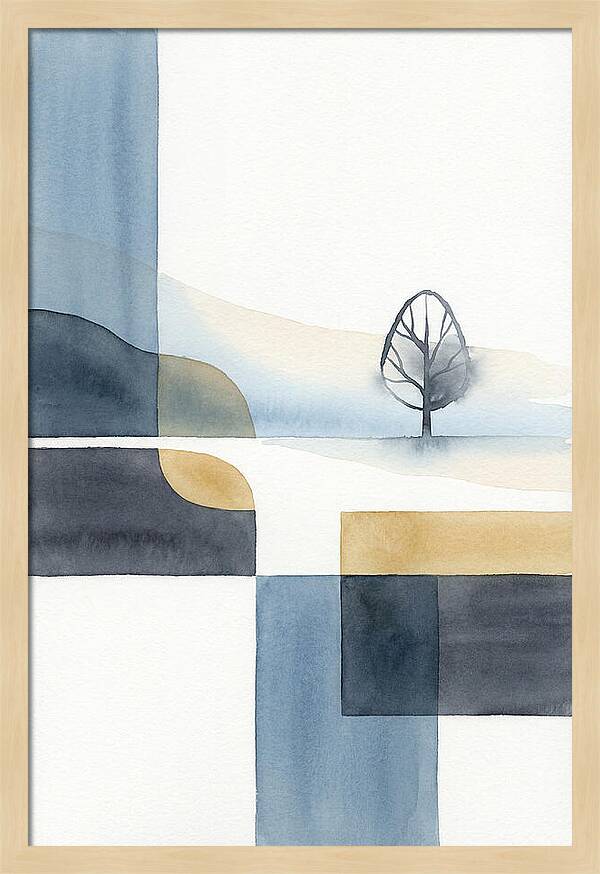 Foggy Minimalist Landscape