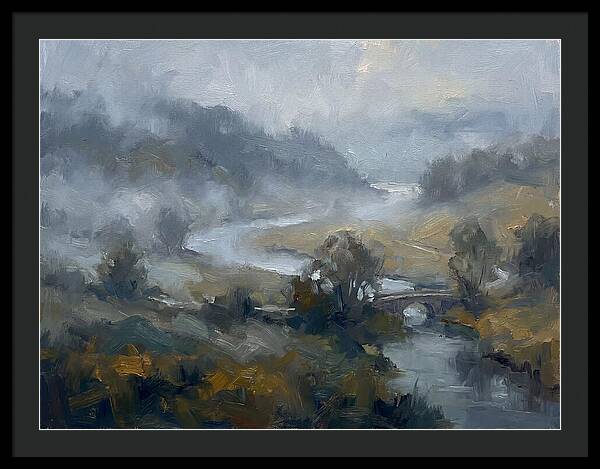 Foggy River Landscape