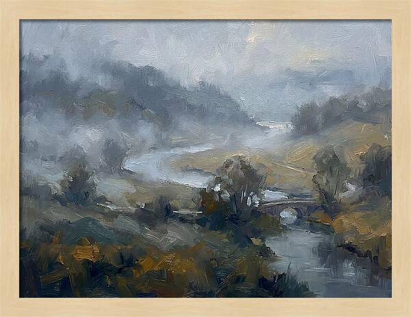 Foggy River Landscape