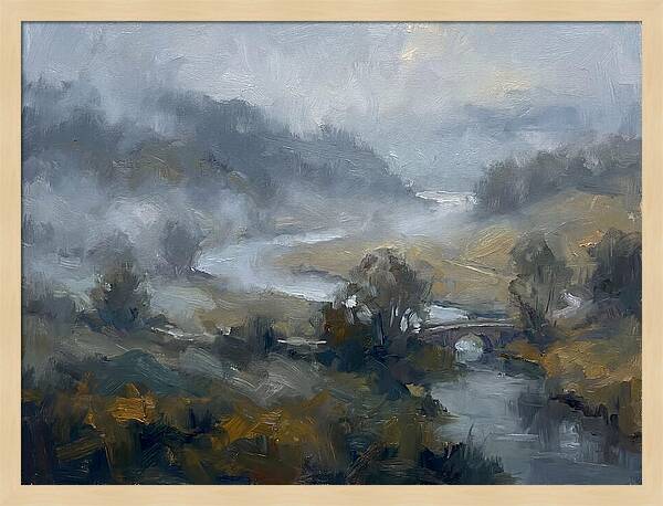 Foggy River Landscape
