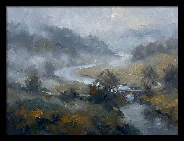 Foggy River Landscape