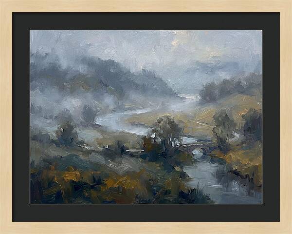 Foggy River Landscape