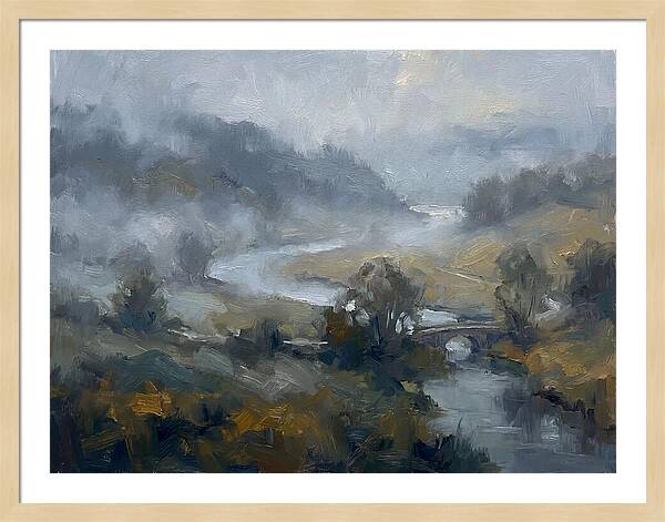 Foggy River Landscape