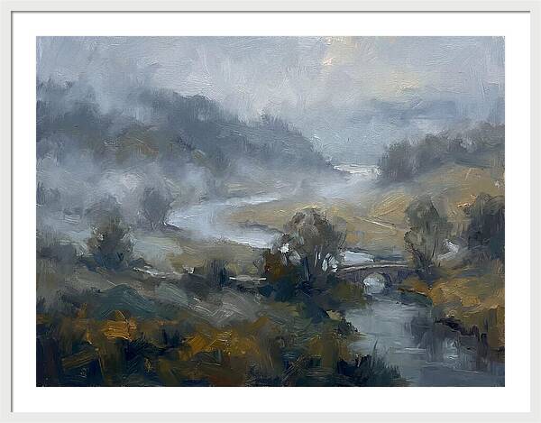 Foggy River Landscape