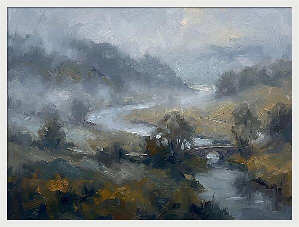 Foggy River Landscape