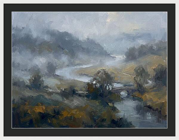 Foggy River Landscape