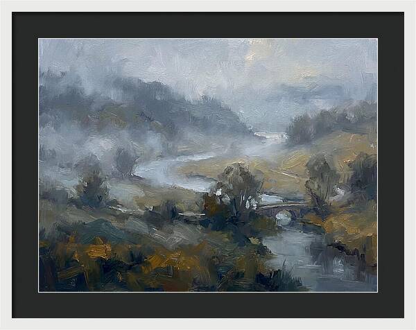 Foggy River Landscape