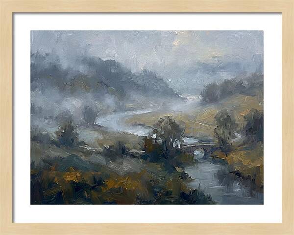 Foggy River Landscape
